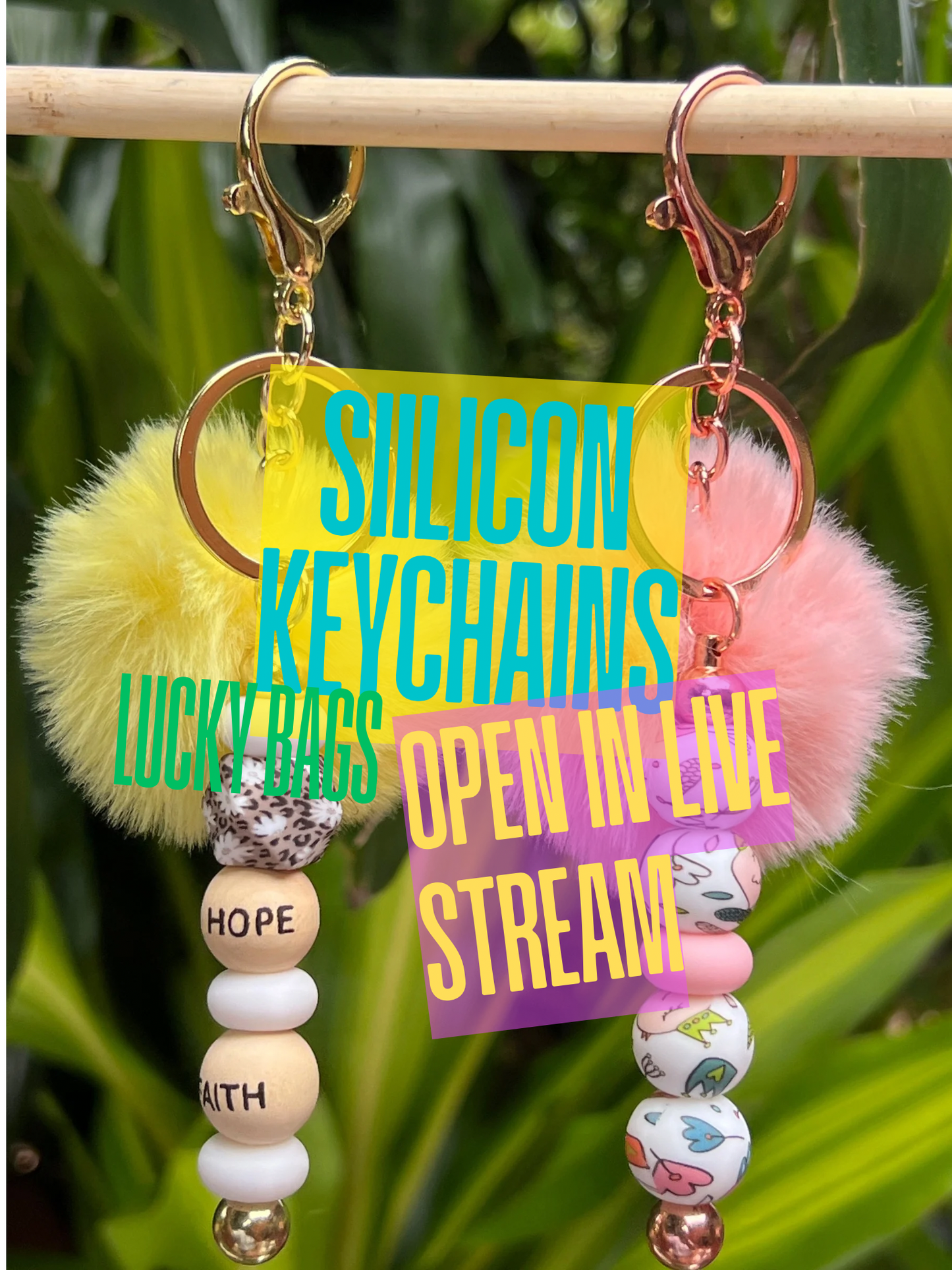 Key & Phone Chain - Charmed Bags No wish Colour Open in Live