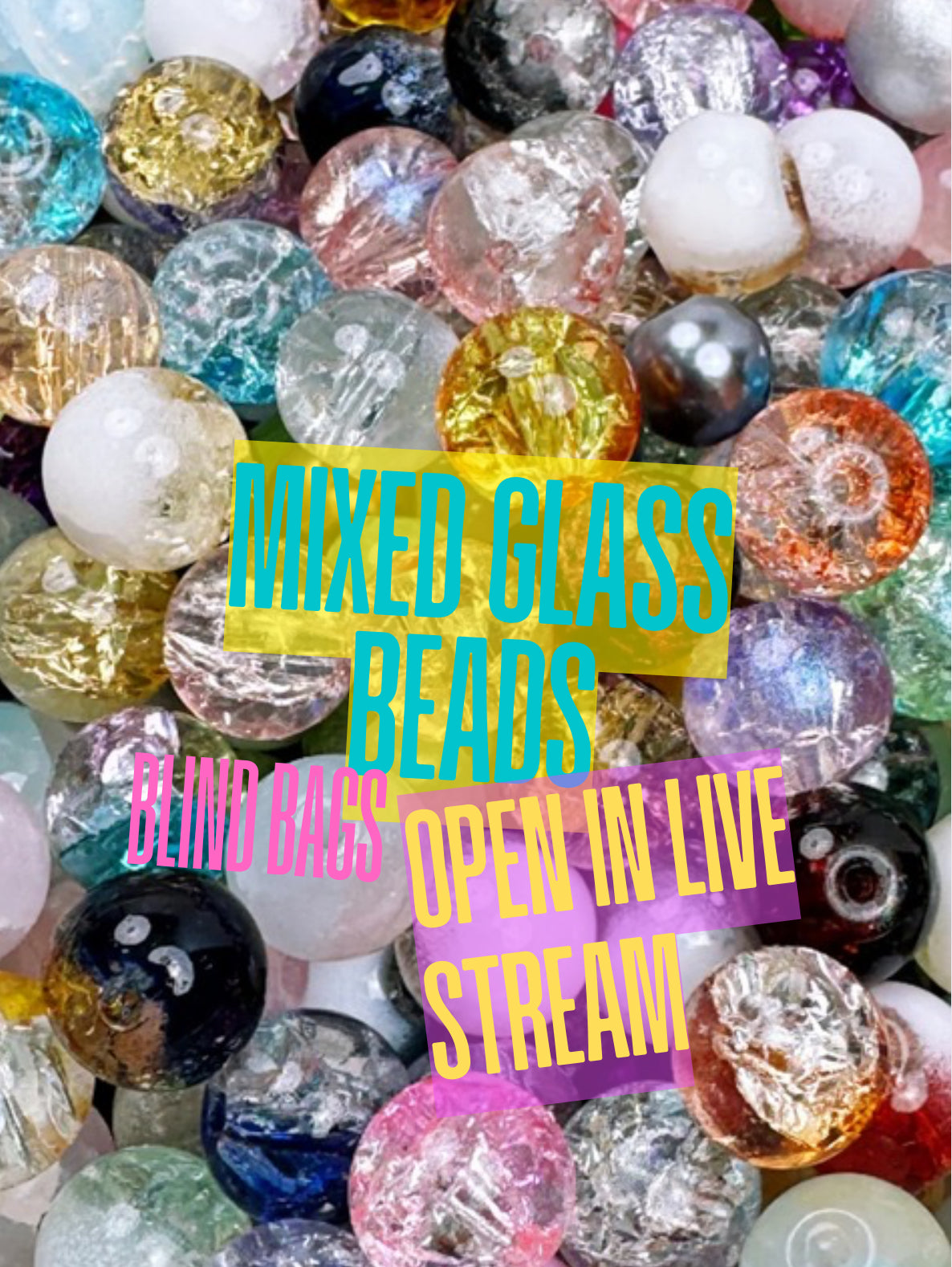 MIXED GLASS BEADS LUCKY BAGS