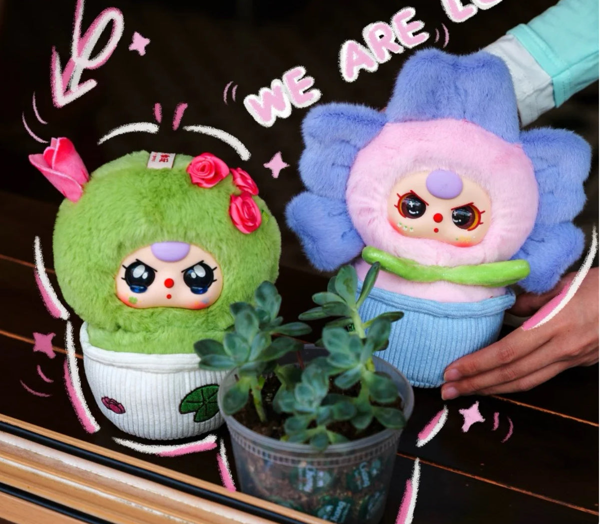 Baby Three A Pot of Little Flowers Plush Dolls