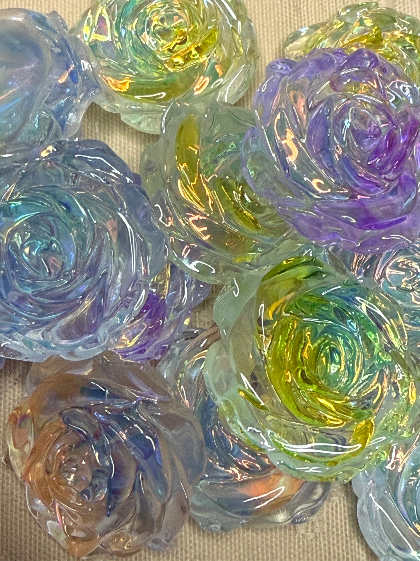 Luminous Diamond Resin Roses