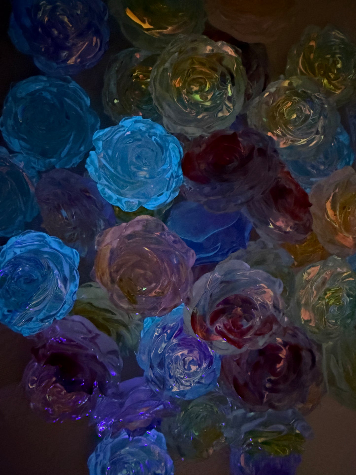 Luminous Diamond Resin Roses